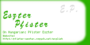 eszter pfister business card